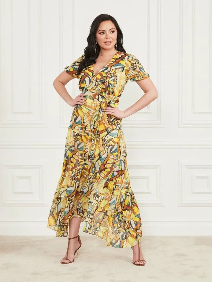 Women Tops And Sweaters Marciano Golden Wing Top Golden Wing Print Women Tops And Sweaters Marciano Golden Wing Top Golden Wing Print