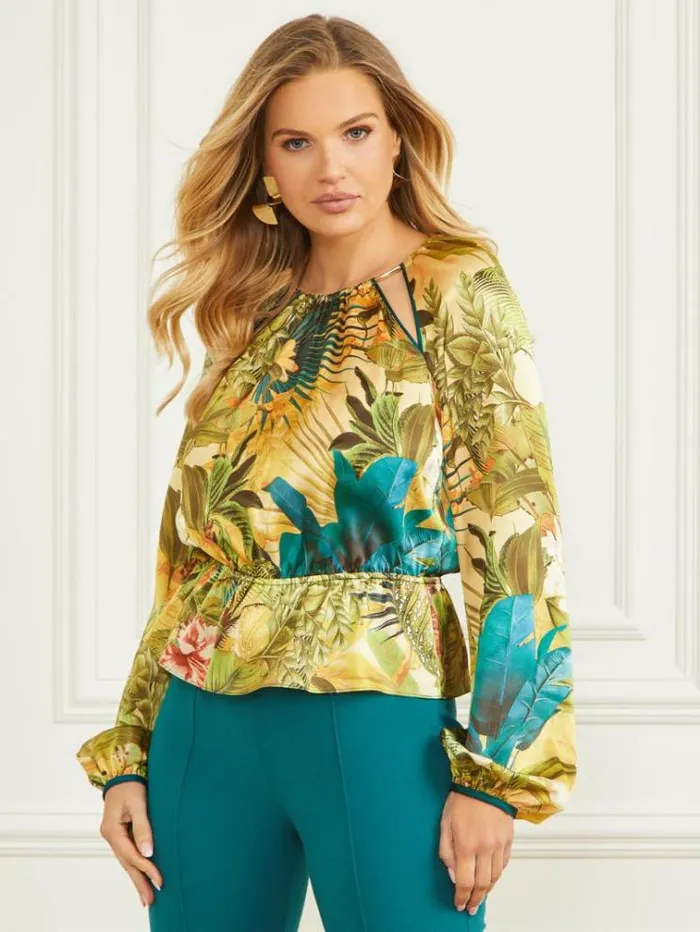 Women Tops And Sweaters Marciano Paige Top Sanctuary Print