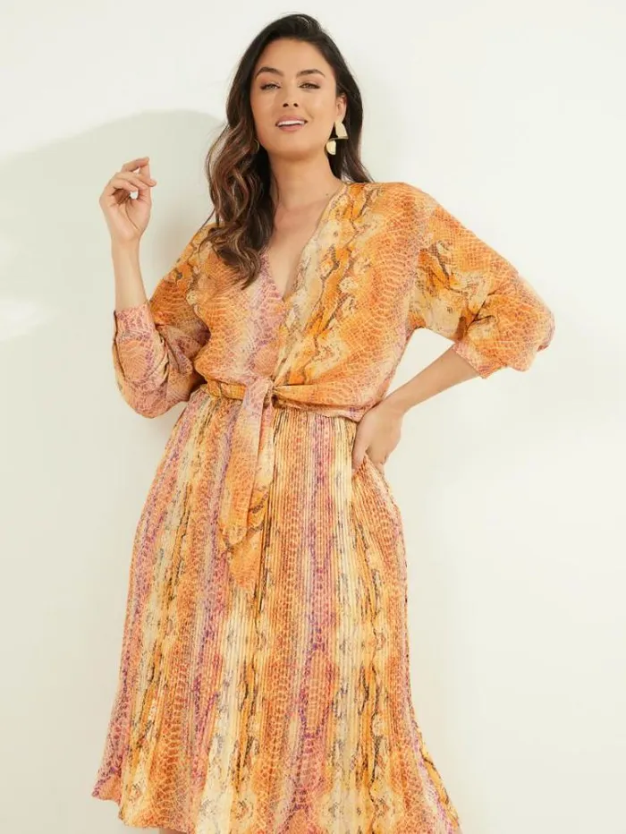 Women Tops And Sweaters Marciano Sonora Silk TieFront Blouse Sonora Skin Women Tops And Sweaters Marciano Sonora Silk TieFront Blouse Sonora Skin