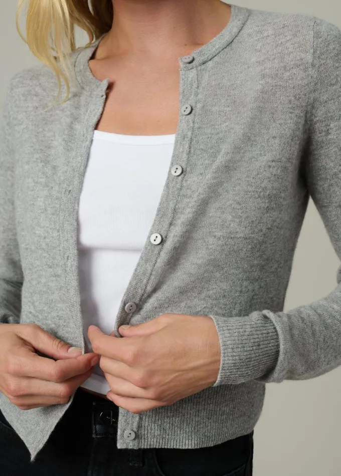 Women Tops Joe039s Jeans THE DANI CASHMERE CARDIGAN Heather Grey