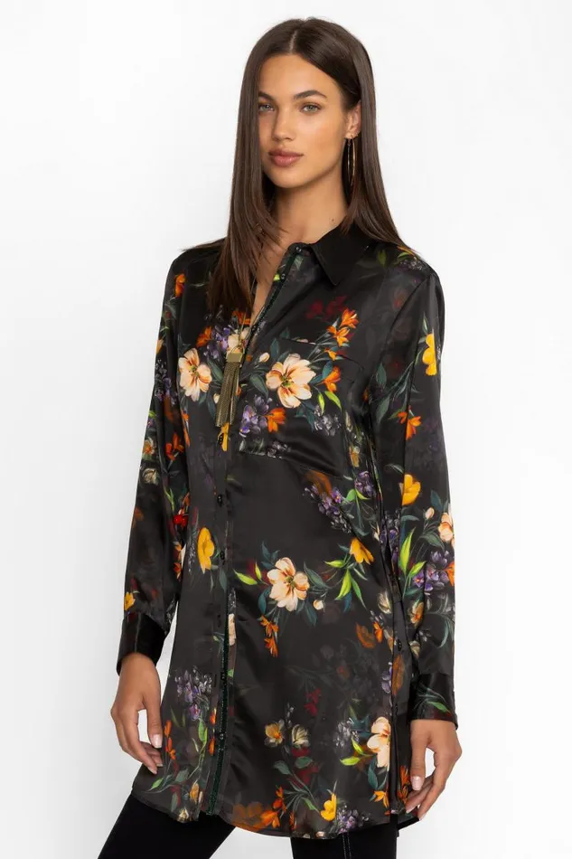 Women Tops Johnny Was BUTTON DETAIL SWING TUNIC DRESS Villa Noire Women Tops Johnny Was BUTTON DETAIL SWING TUNIC DRESS Villa Noire