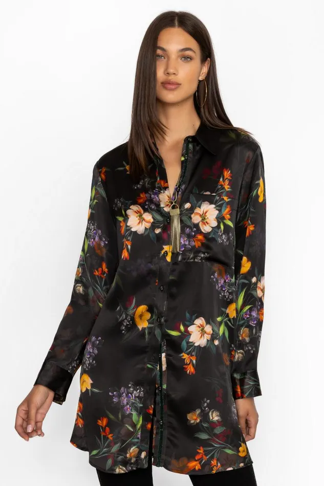 Women Tops Johnny Was BUTTON DETAIL SWING TUNIC DRESS Villa Noire Women Tops Johnny Was BUTTON DETAIL SWING TUNIC DRESS Villa Noire