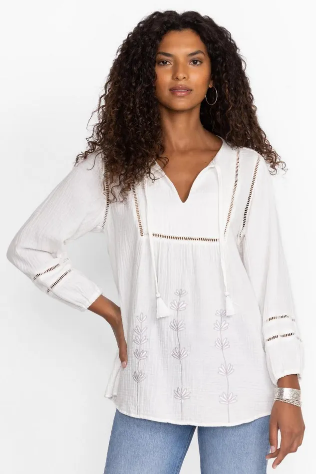 Women Tops Johnny Was GAUZE TUNIC Natural