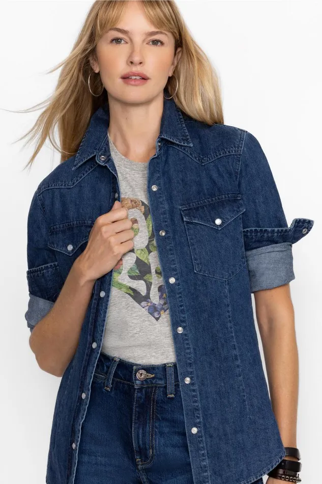 Women Tops Johnny Was HEART OOLALA TEE Heather Grey Women Tops Johnny Was HEART OOLALA TEE Heather Grey