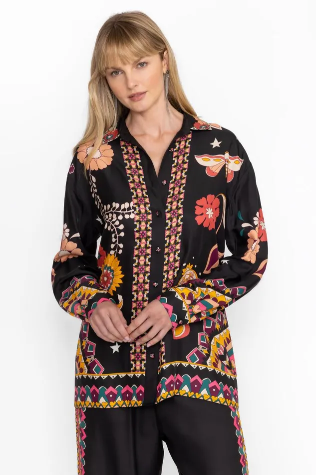 Women Tops Johnny Was ROSALYNDA BUTTON DOWN SHIRT Kalessa