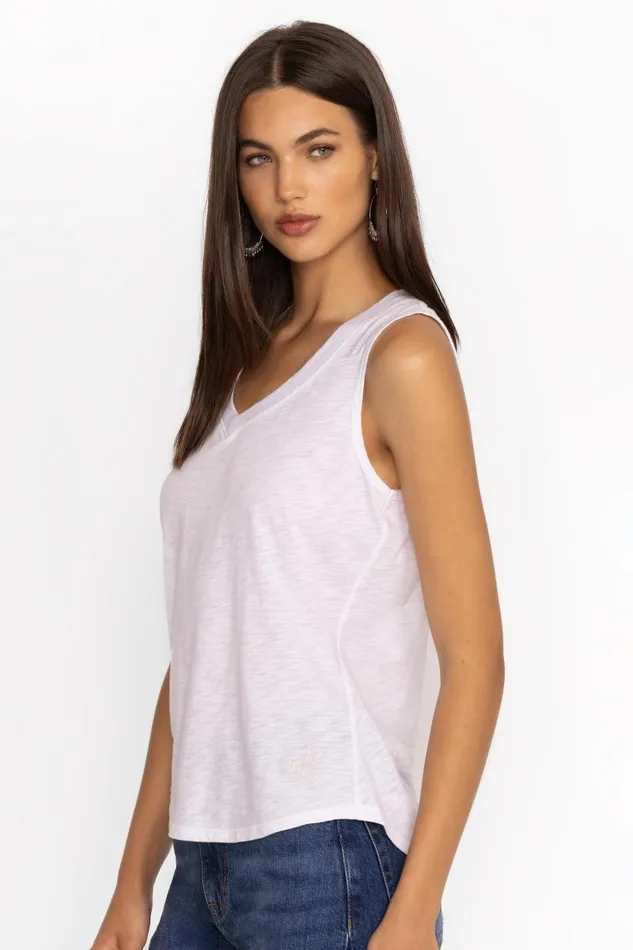 Women Tops Johnny Was SLUB JERSEY HI LOW TANK Bright White Women Tops Johnny Was SLUB JERSEY HI LOW TANK Bright White