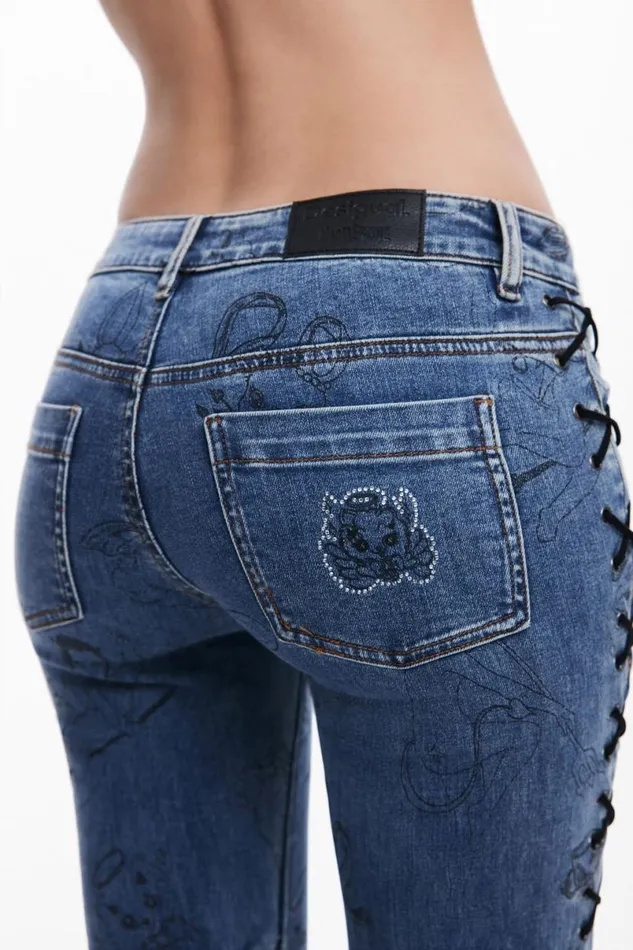 Women Trousers Desigual Mara Escot Jeans