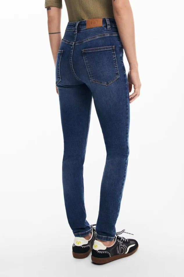 Women Trousers Desigual Straight Jeans With Plain Pockets