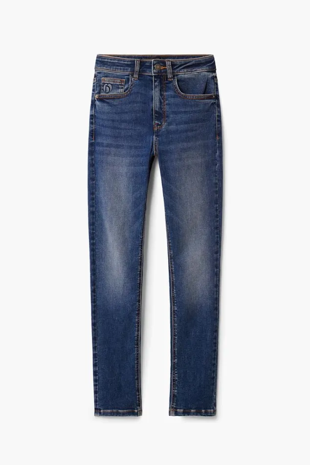 Women Trousers Desigual Straight Jeans With Plain Pockets