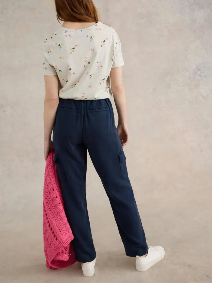 Women TROUSERS White Stuff Arlo Tencel Cargo Trouser Dark Navy Women TROUSERS White Stuff Arlo Tencel Cargo Trouser Dark Navy