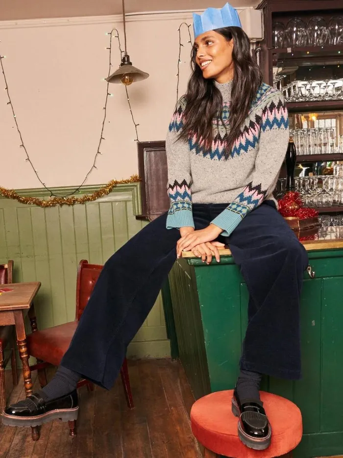 Women TROUSERS White Stuff Belle Cord Wide Leg Dark Navy Women TROUSERS White Stuff Belle Cord Wide Leg Dark Navy