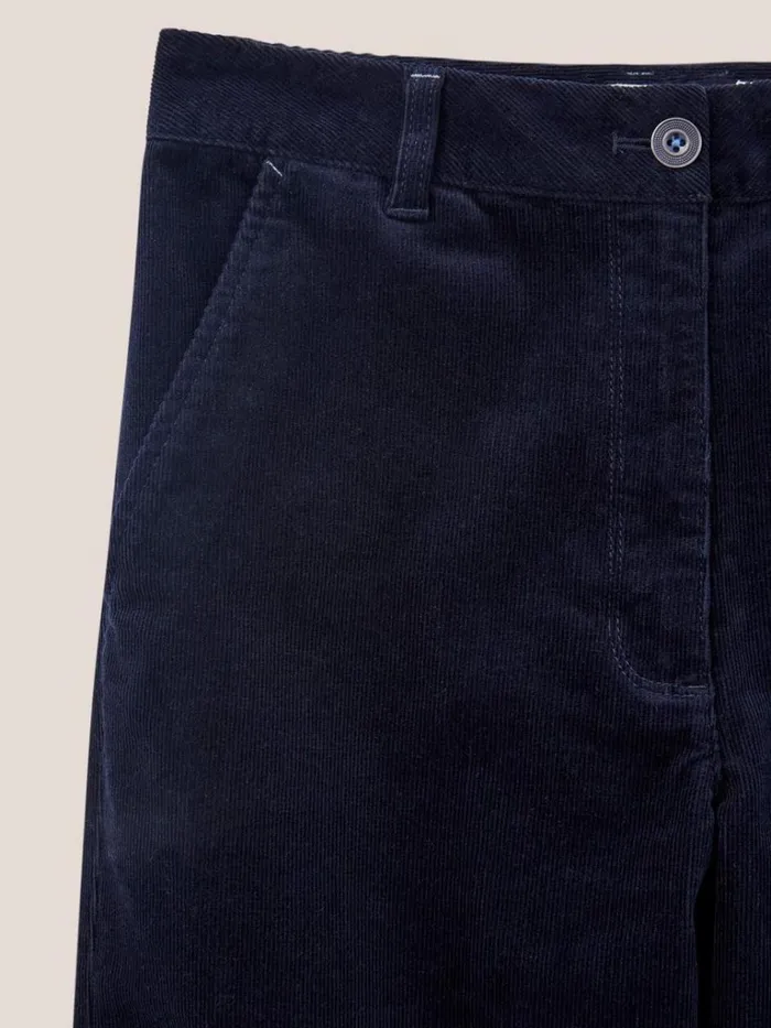Women TROUSERS White Stuff Belle Cord Wide Leg Dark Navy Women TROUSERS White Stuff Belle Cord Wide Leg Dark Navy