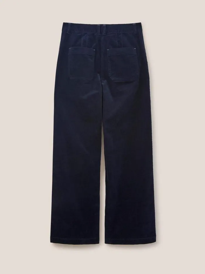 Women TROUSERS White Stuff Belle Cord Wide Leg Dark Navy Women TROUSERS White Stuff Belle Cord Wide Leg Dark Navy