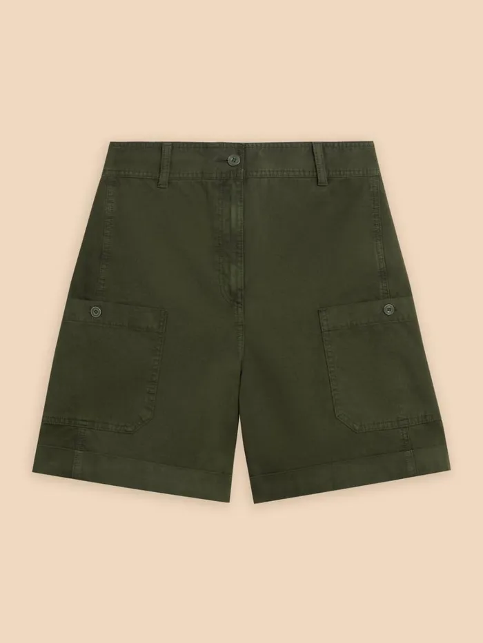 Women TROUSERS White Stuff Carlie Cargo Shorts Khaki Green Women TROUSERS White Stuff Carlie Cargo Shorts Khaki Green