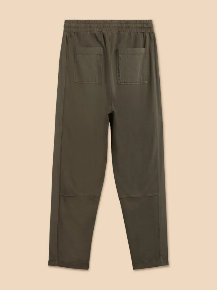 Women TROUSERS White Stuff Jersey Ava Jogger Khaki Green Women TROUSERS White Stuff Jersey Ava Jogger Khaki Green