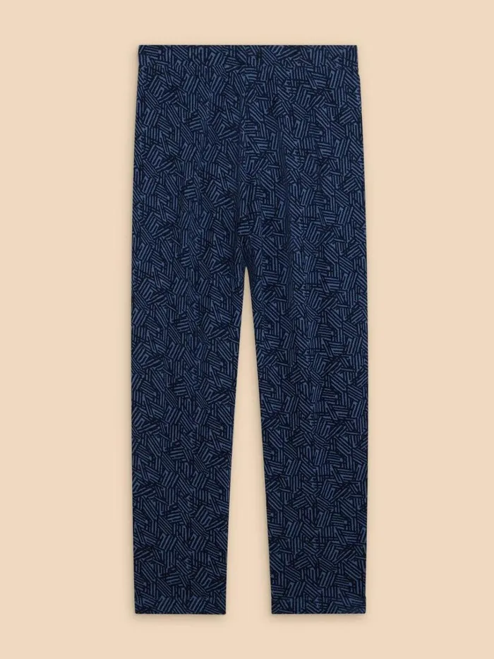 Women TROUSERS White Stuff Maison Eco Vero Printed Jersey Trouser Navy Print Women TROUSERS White Stuff Maison Eco Vero Printed Jersey Trouser Navy Print