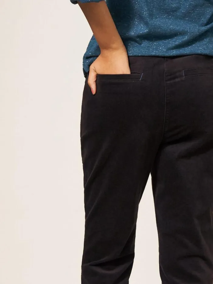 Women TROUSERS White Stuff Savannah Velvet Trouser Pure Black