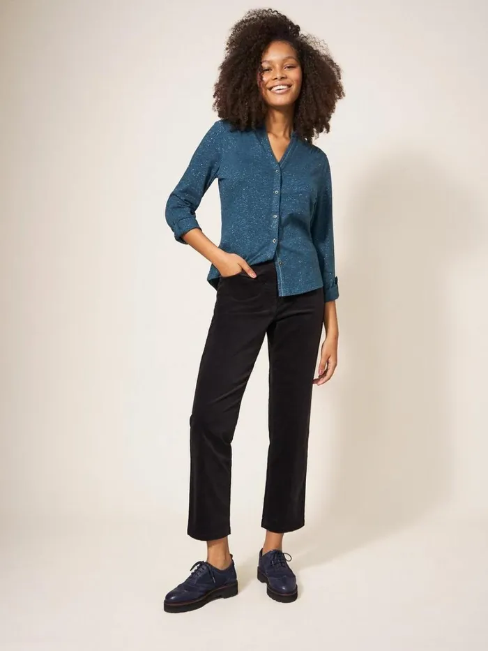 Women TROUSERS White Stuff Savannah Velvet Trouser Pure Black Women TROUSERS White Stuff Savannah Velvet Trouser Pure Black