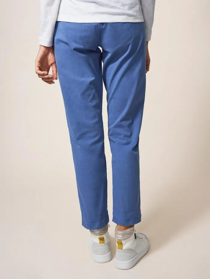 Women TROUSERS White Stuff Twister Chino Mid Blue Women TROUSERS White Stuff Twister Chino Mid Blue