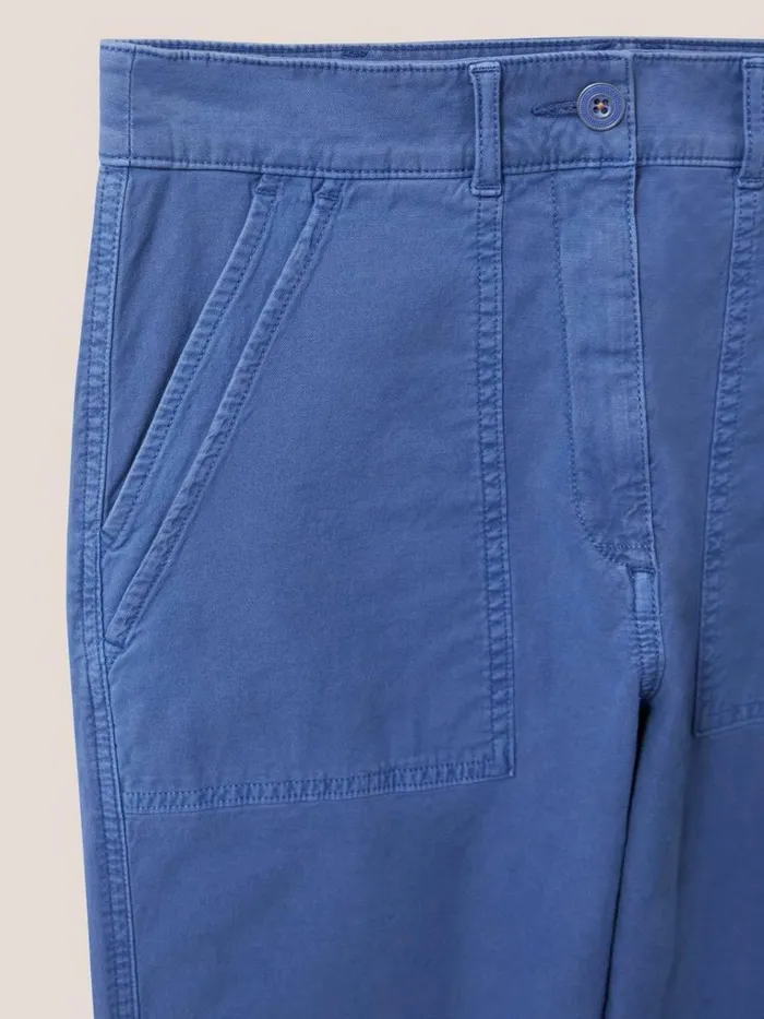 Women TROUSERS White Stuff Twister Chino Mid Blue Women TROUSERS White Stuff Twister Chino Mid Blue