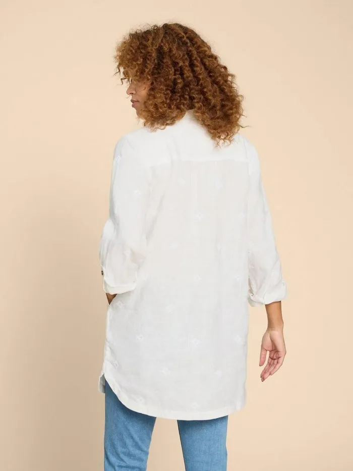 Women TUNICS White Stuff Evelyn Embroidered Linen Tunic Natural White Women TUNICS White Stuff Evelyn Embroidered Linen Tunic Natural White