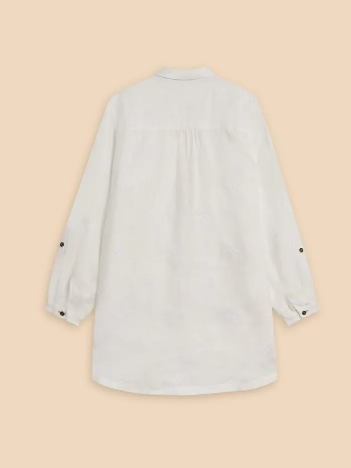 Women TUNICS White Stuff Evelyn Embroidered Linen Tunic Natural White Women TUNICS White Stuff Evelyn Embroidered Linen Tunic Natural White