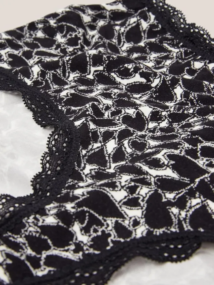 Women UNDERWEAR White Stuff High Waisted Shortie Black Multi