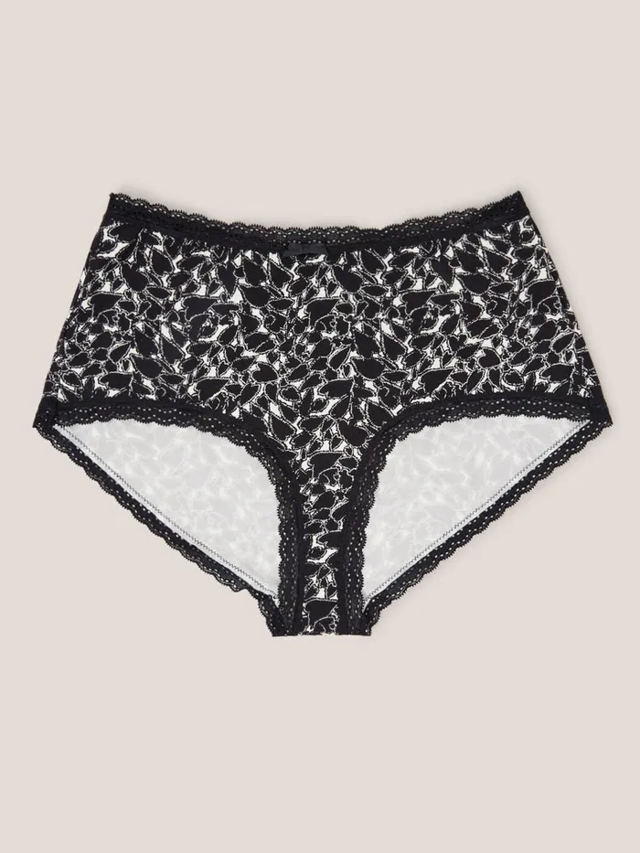 Women UNDERWEAR White Stuff High Waisted Shortie Black Multi Women UNDERWEAR White Stuff High Waisted Shortie Black Multi