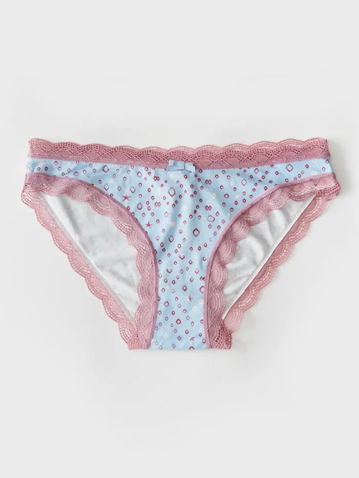 Women UNDERWEAR White Stuff Shells Geo Knicker Blue Multi