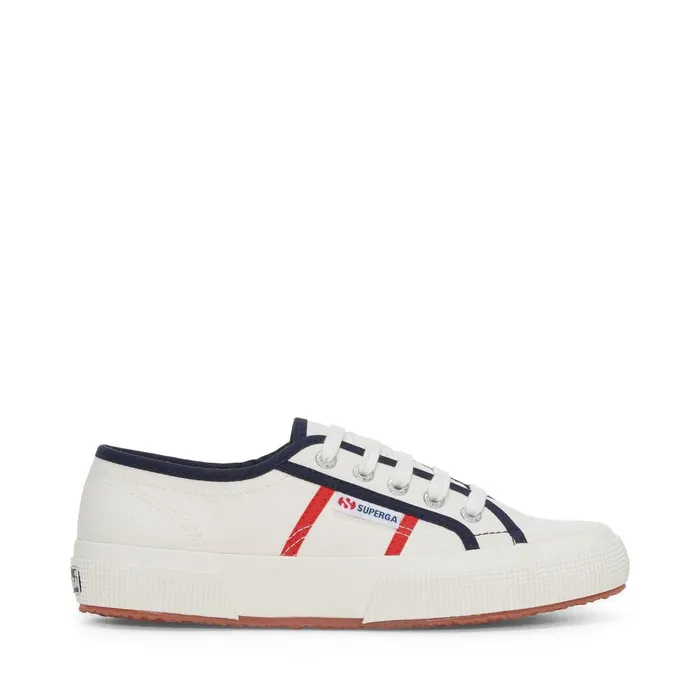 Women Unisex 2750 COLORBLOCKING Low Cut WHITE AVORIOBLUE NAVYRED Superga Low Cut