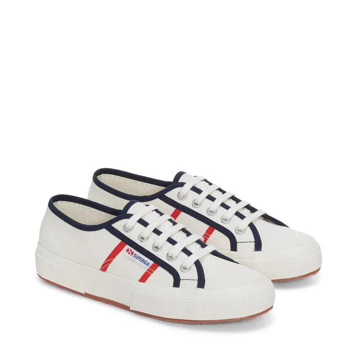 Women Unisex 2750 COLORBLOCKING Low Cut WHITE AVORIOBLUE NAVYRED Superga Low Cut