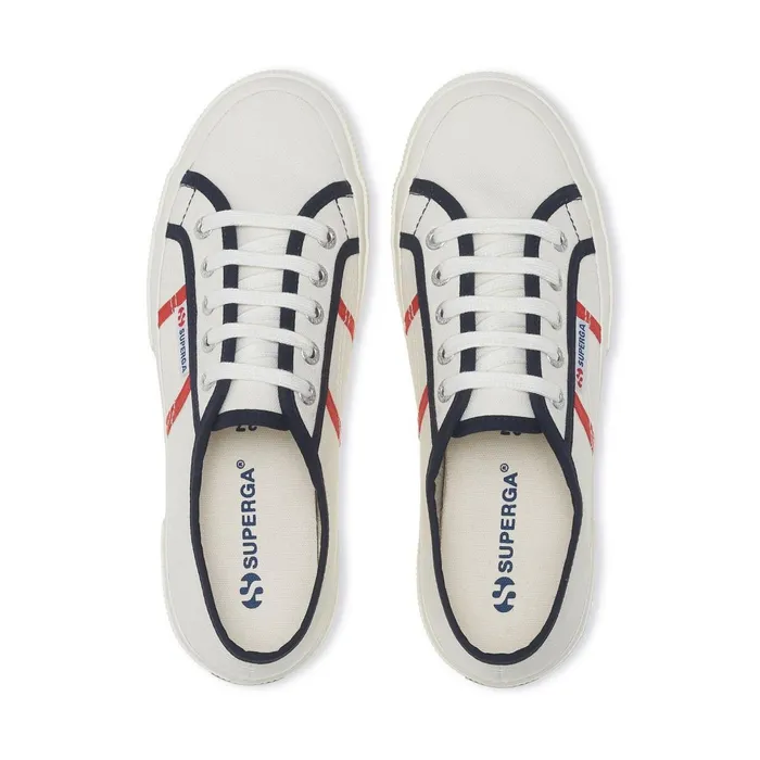Women Unisex 2750 COLORBLOCKING Low Cut WHITE AVORIOBLUE NAVYRED Superga Low Cut