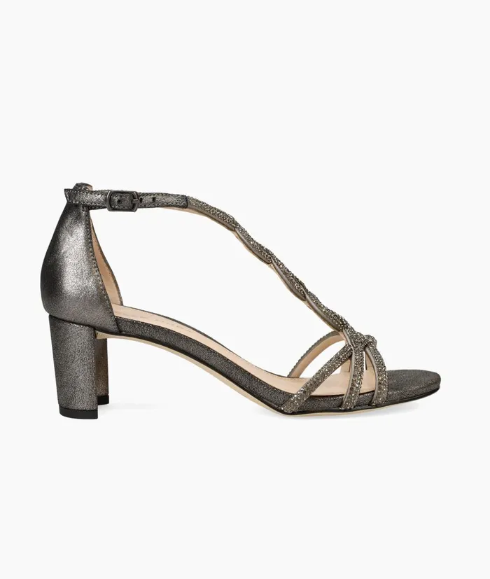 Women Vae Low Heel 8211 Pewter Pelle Moda Low Heels