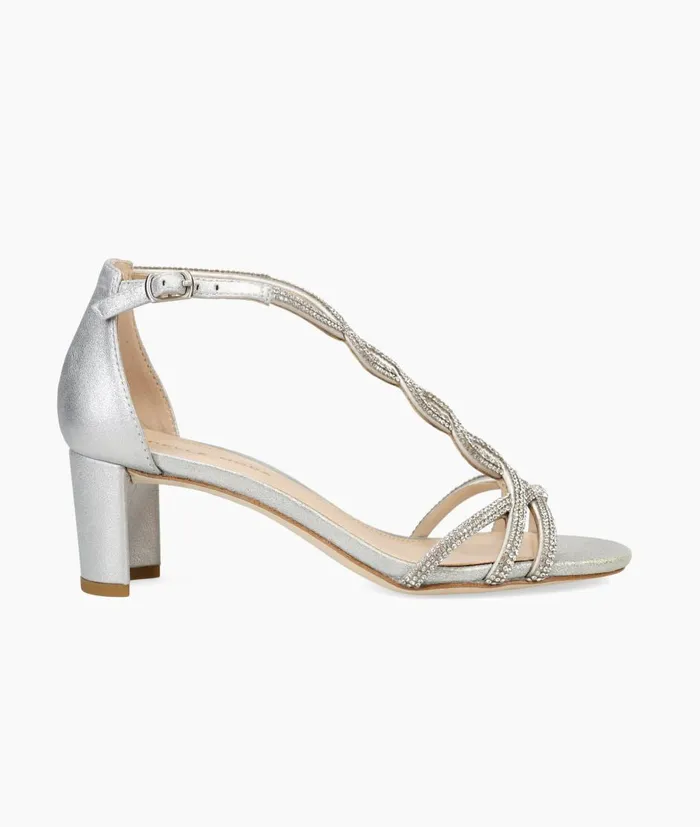 Women Vae Low Heel 8211 Silver Pelle Moda Low Heels