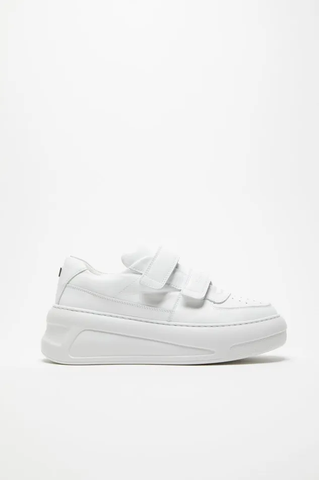 Women Velcro Strap Platform Sneakers Optic Whiteoptic White Acne Studios Face Collection