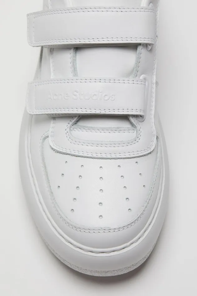 Women Velcro Strap Platform Sneakers Optic Whiteoptic White Acne Studios Face Collection