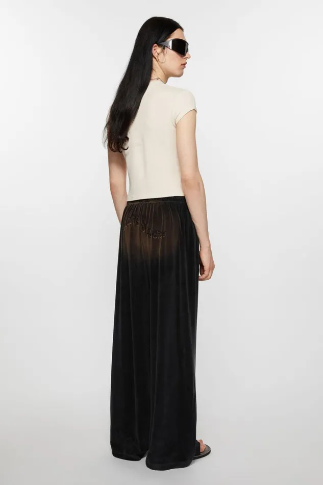 Women Velour Trousers Black Acne Studios Trousers