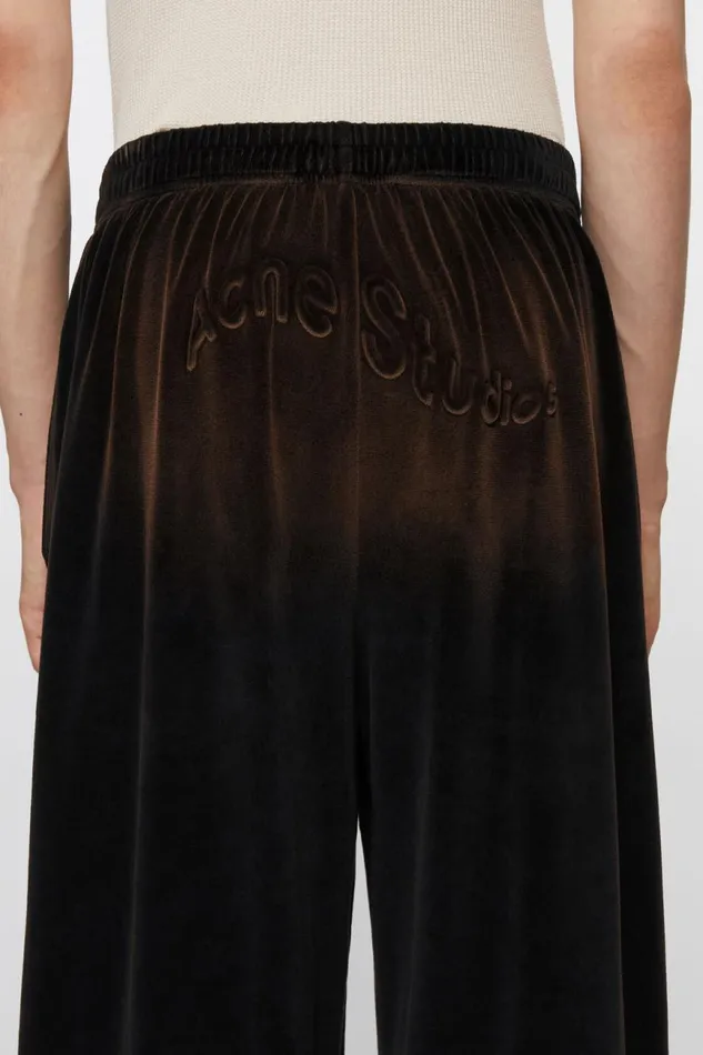 Women Velour Trousers Black Acne Studios Trousers