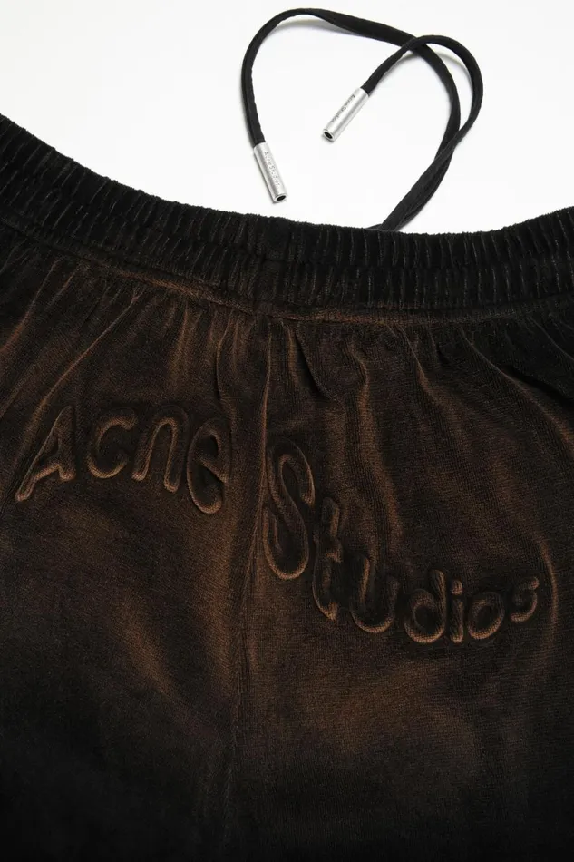 Women Velour Trousers Black Acne Studios Trousers