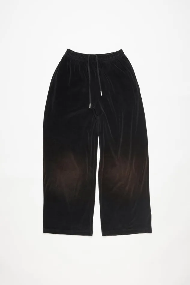 Women Velour Trousers Black Acne Studios Trousers