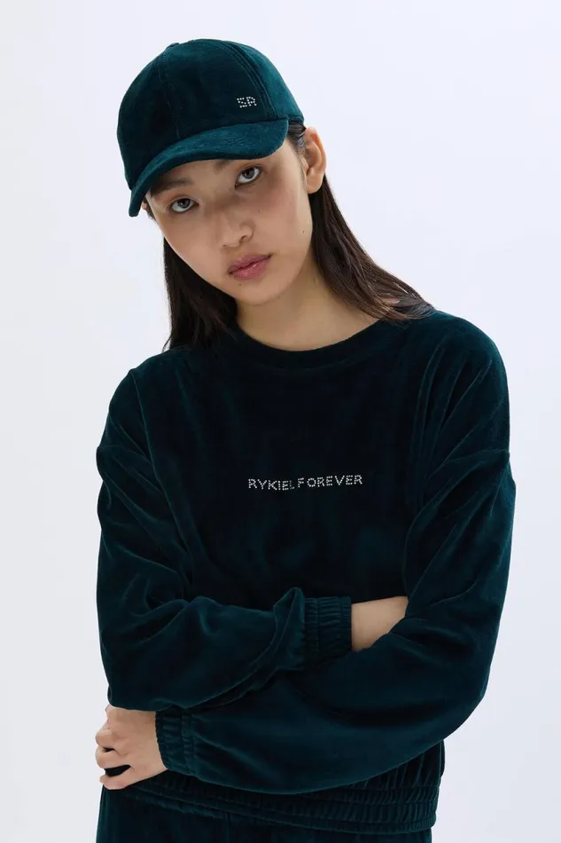 Women Velvet Cap Dark Green Green Sonia Rykiel Hats