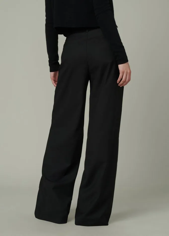 Women Wide Leg Joe039s Jeans THE BRODY TROUSER Black