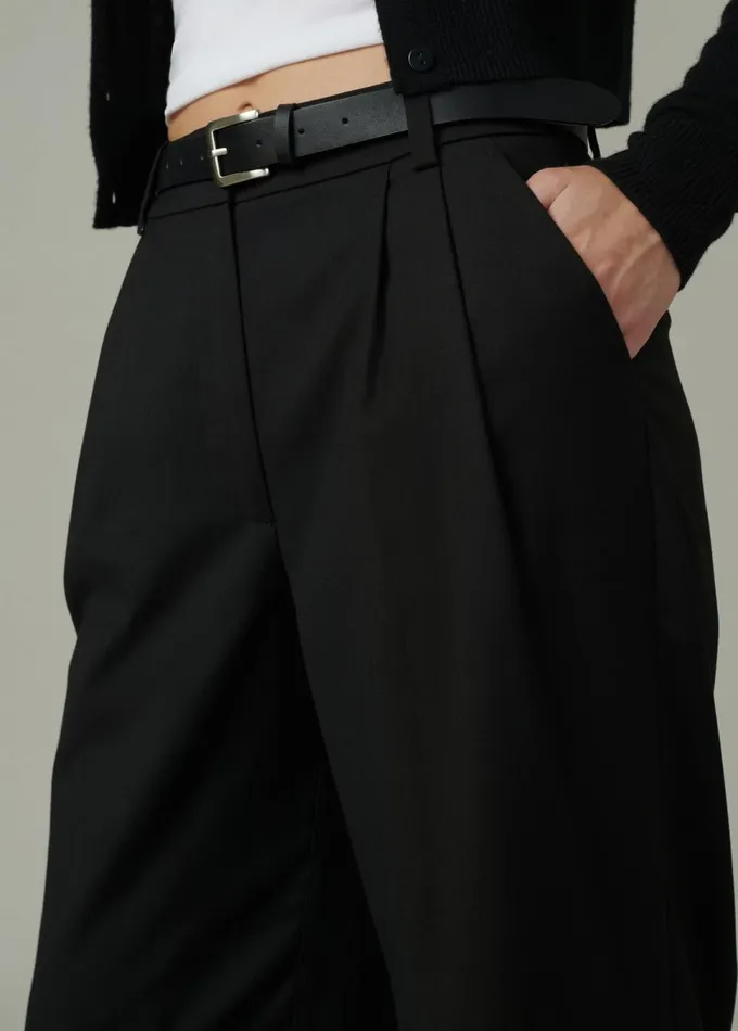 Women Wide Leg Joe039s Jeans THE BRODY TROUSER Black