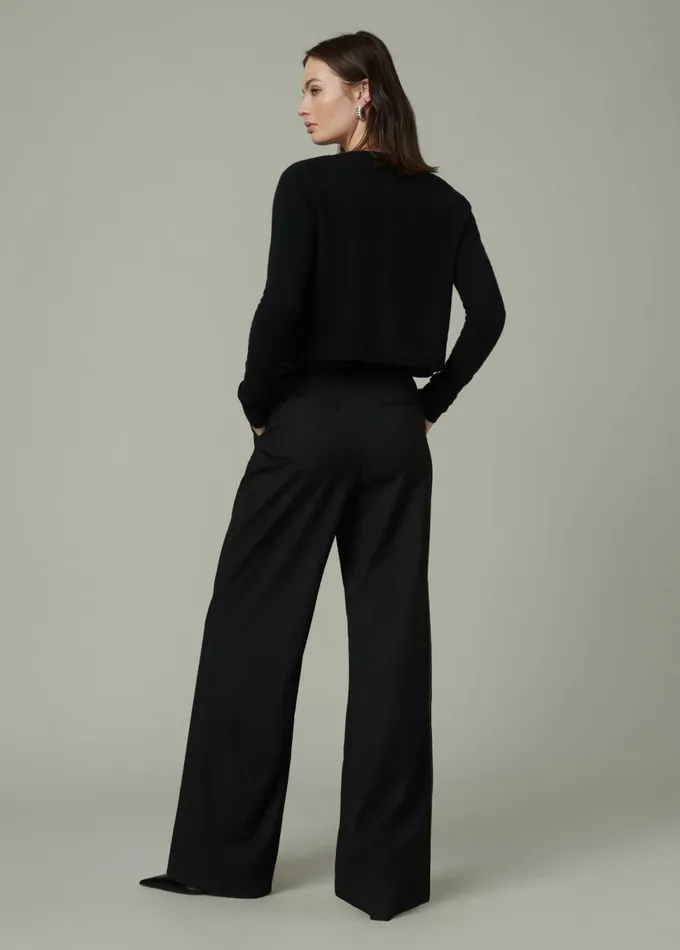 Women Wide Leg Joe039s Jeans THE BRODY TROUSER Black
