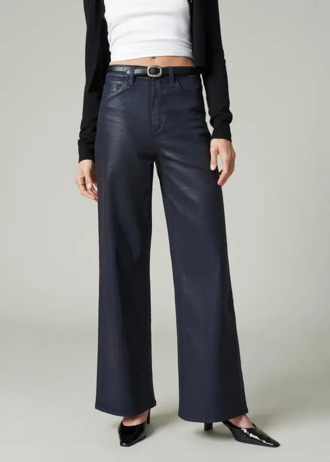 Women Wide Leg Joe039s Jeans THE MIA PETITE Navy