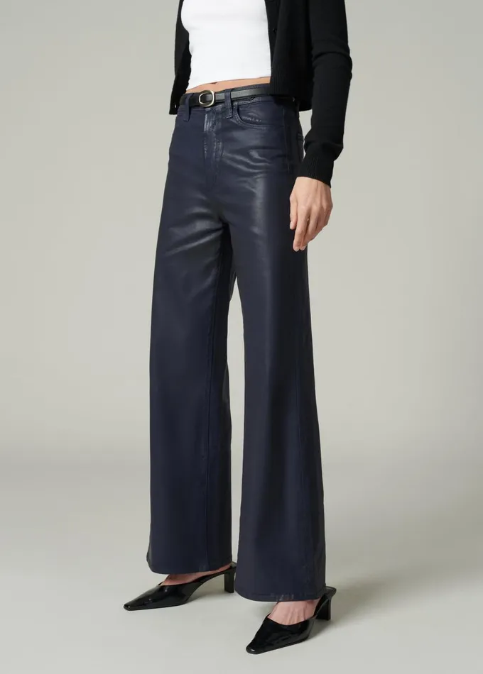 Women Wide Leg Joe039s Jeans THE MIA PETITE Navy