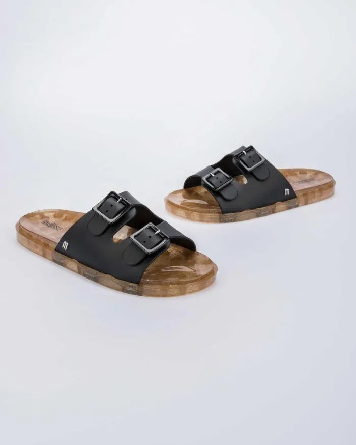 Women Wide Slide Black Melissa Sandals