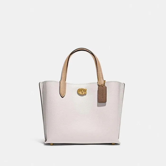 Women Willow Tote 24 In Colorblock Brasschalk Multi Coach Totes and Carryalls