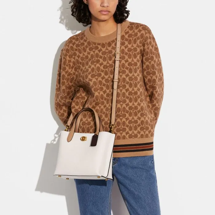 Women Willow Tote 24 In Colorblock Brasschalk Multi Coach Totes and Carryalls Women Willow Tote 24 In Colorblock Brasschalk Multi Coach Totes and Carryalls