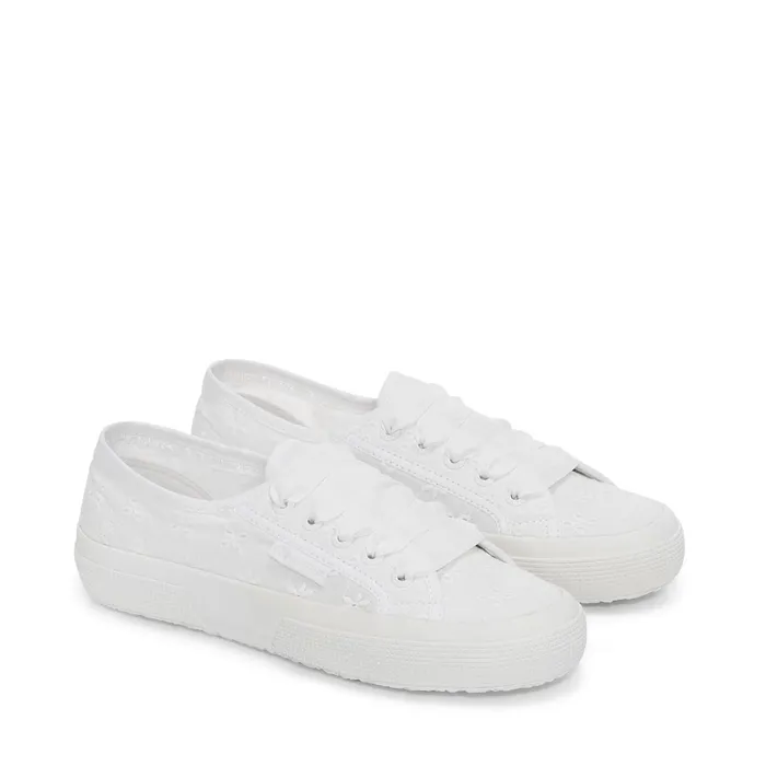 Women Woman 2750 FLOWER SANGALLO Low Cut TOTAL WHITE Superga Low Cut